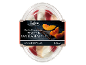 Mini peach and vanilla ice cream dessert with raspberry sauce, 140 ml.