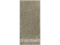 Green towel with a decorative border featuring a ginkgo leaf pattern.