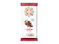 Milk chocolate bar with cherry creme filling, featuring a folk-art inspired design.