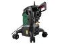Pressure washer with wheels and hose on a black background