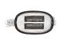 Overhead view of a two-slice toaster with a pull-out crumb tray.