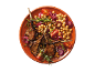 Grilled lamb chops with chickpeas, red onion, cherry tomatoes, and rosemary.