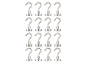 Set of 16 silver magnetic hooks.