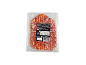 Packaged salami selection, including finely minced, spicy, and fennel seed salami slices.