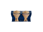 Two chocolate hazelnut ice cream cups topped with nuts, on blue packaging.