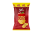 Red XXL paprika flavour crisps bag, featuring a bell pepper and crisps.