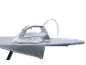 White steam iron on a grey ironing board