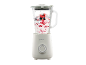 Blender with berries and yogurt, on a white background.