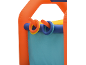Inflatable ring toss game with orange, blue, yellow, and turquoise elements.