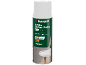 White 2-in-1 spray paint for indoor and outdoor use, weather-resistant, satin finish, 400 ml.