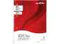 Red spiral-bound A4 notepad with 80 sheets, 70 gsm, squared.