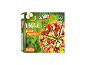Veggie pizza with vegetables and black olives, 2x350g, stone baked, vegetarian.