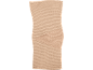 Beige knitted elastic abdominal binder for support.
