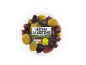 A tub of mixed green and dark olives, labeled Mistura de Azeitonas.