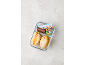 Lunchbox with two cheese rolls, a chocolate bar, a granola bar, and a mini raisin snack.