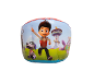 Inflatable children's cushion with cartoon characters and a control tower.