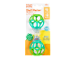 Green and blue Oball Shaker rattle toy for babies, easy-grasp, with rattle sounds.