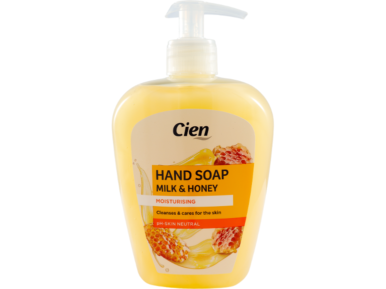 Hand soap milk & honey, moisturising and pH-skin neutral.