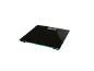 Black digital bathroom scale with a display showing 0.0 kg.