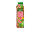 Pink guava nectar in a carton with a green cap, labeled VEGAN.