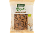 Bag of organic almonds with nutritional information.