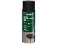 Black 2-in-1 spray paint, satin finish, 400ml, for indoor and outdoor use.