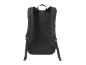 Black backpack with padded back and adjustable shoulder straps.