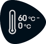 Temperature range from 0°C to 60°C.