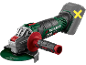 Angle grinder with handle and grinding disc, without battery