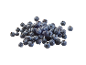 A pile of fresh blueberries with water droplets.