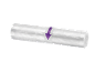 Transparent vacuum plastic roll with a purple arrow