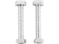 Two silver bolts with nuts and washers.