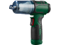 Green and black handheld vacuum cleaner with a transparent dust collector, model PAUKGB A1.
