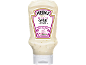Bottle of Turkish style garlic sauce, creamy and herby.