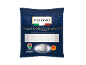 Bag of Campana DOP buffalo mozzarella, with a piece of mozzarella.