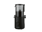 Black juicer with control panel and logo on a white background.
