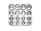Set of black O-rings in various sizes, organized in a clear plastic case.