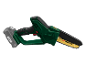 Cordless handheld saw with battery and chain