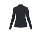 Black ribbed long-sleeve turtleneck top