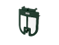 Dark green reusable coffee filter with white mesh.