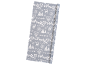 Grey wrapping paper roll with a winter pattern of deer, trees, and hearts.