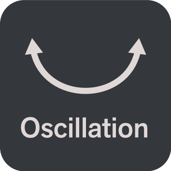 Seal with the text 'Oscillation' and curved arrows.
