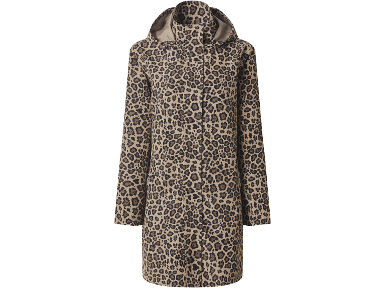 Women's leopard print coat with a hood