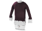 Automatic clothes dryer with a burgundy long-sleeved shirt.