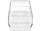 Transparent plastic storage container with a grated bottom.