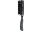 Black hairbrush with plastic bristles and an ergonomic handle, featuring the word 'BEAUTY'.