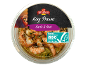 King prawns with garlic and herb in a clear container, 100g, ASC certified.
