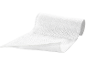 White, rolled medical bandage with visible texture.