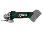 Cordless angle grinder with a 4.0Ah battery, green and black with silver accents.