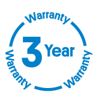 3-year warranty seal.